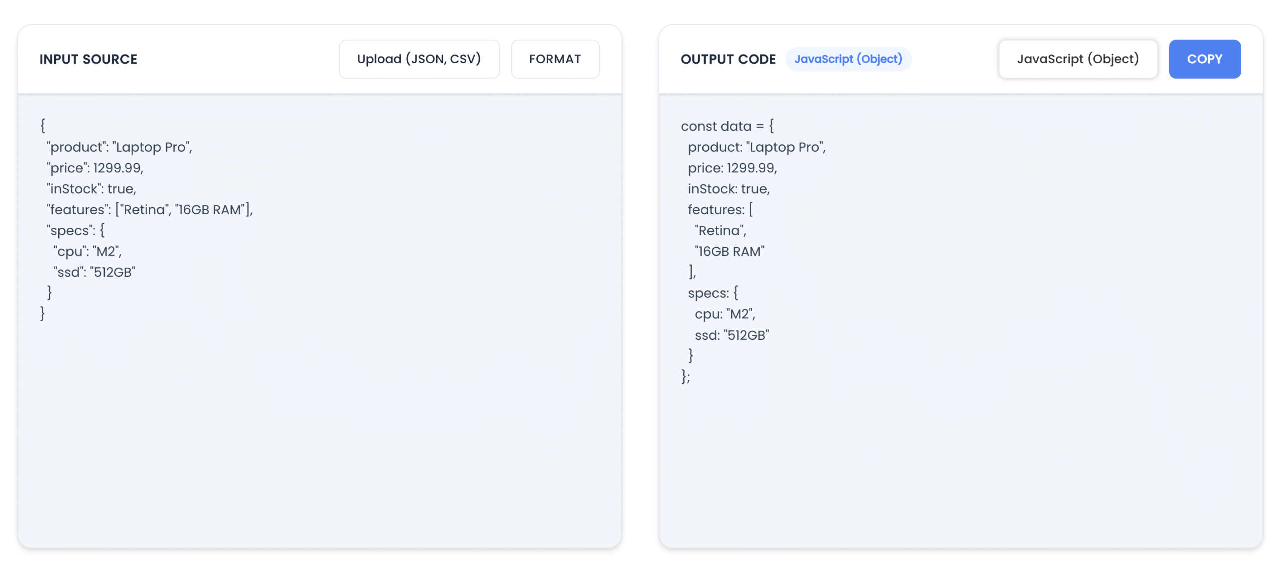 Convert JSON to Object